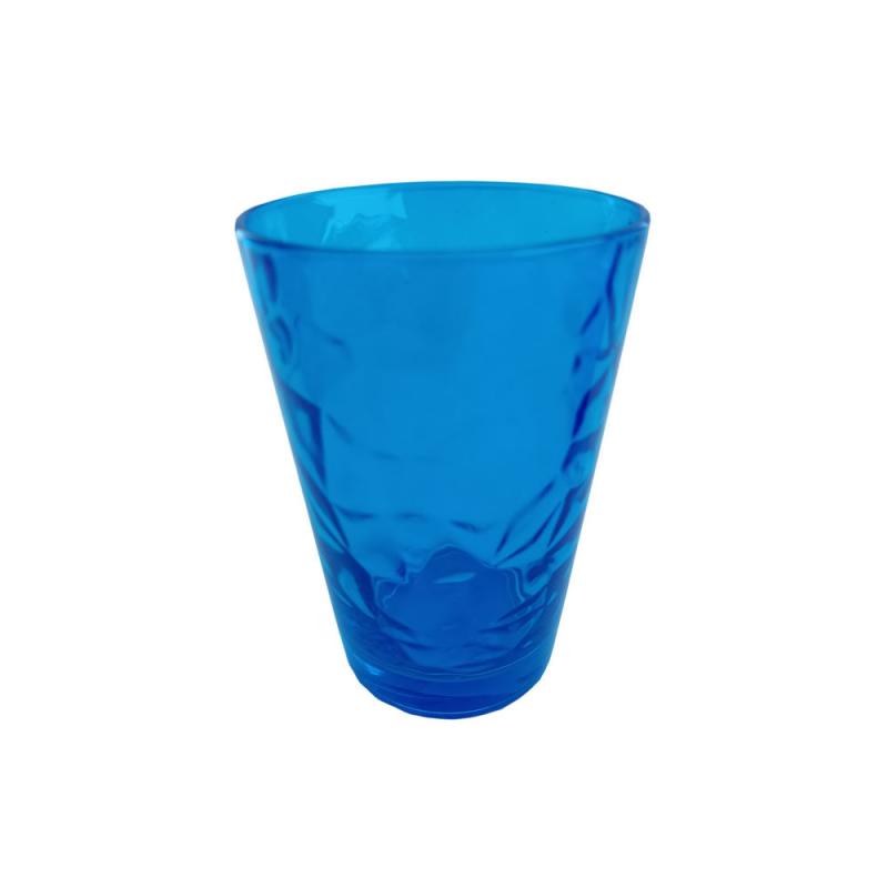 Uniglass TEXAS CREASED BLU FH üdítős pohár 38 cl 1db, kék üveg