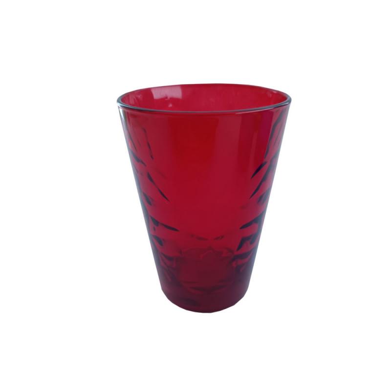 Uniglass TEXAS CREASED RED FH üdítős pohár 38 cl , 1db, piros üveg