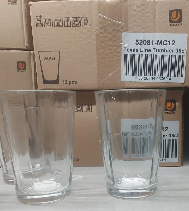 Uniglass Texas Line üdítős pohár 38cl, üveg, 1db