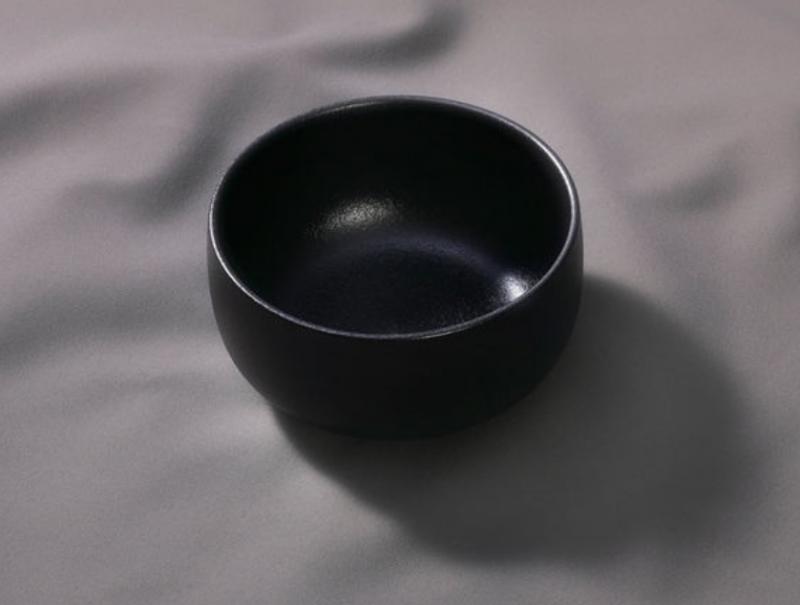 UNIVERSE BLACK porcelán kerek tálka 11 cm 45 cl