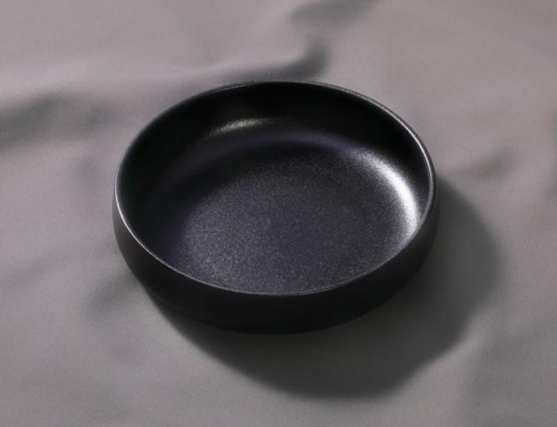 UNIVERSE BLACK porcelán kerek tálka 15,5 cm