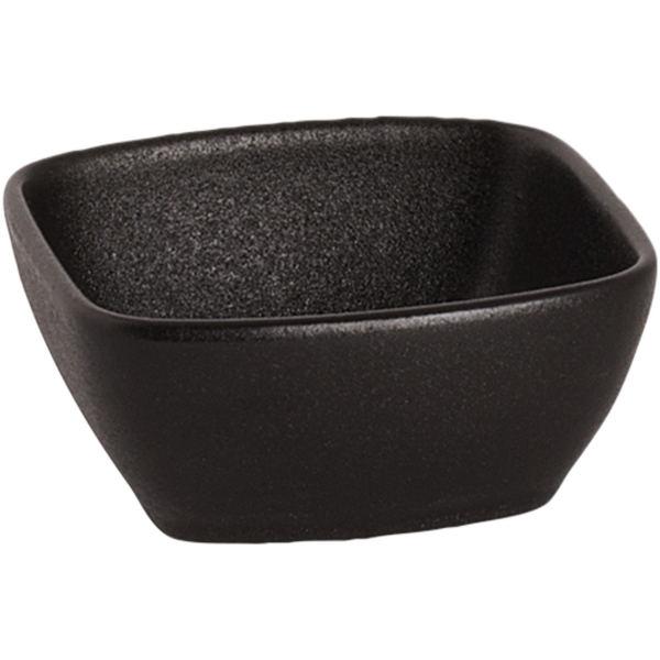UNIVERSE BLACK porcelán szögletes tálka 8×8 cm