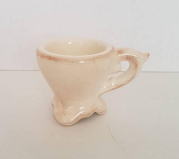 Vanilia Kerámia 27-14, Romantik tojástartó,natur,kerámia,kézzel festett, V.K.27-14