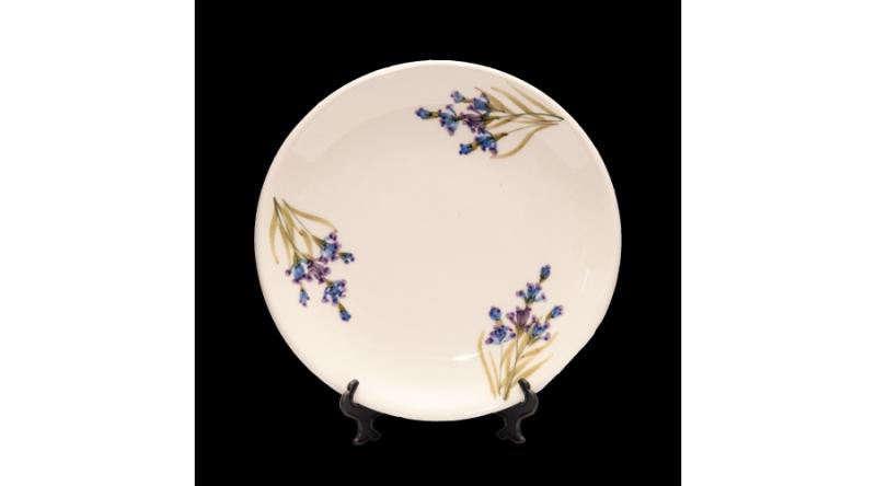 Vanilia Kerámia 28-10, Romantik festett alátét nagyibögréhez ,levendula,kerámia, V.K.28-10