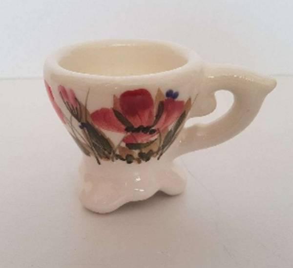 Vanilia Kerámia 43-14, Tele virágos tojástartó,pipacs,kerámia,kézzel festett, V.K.43-14