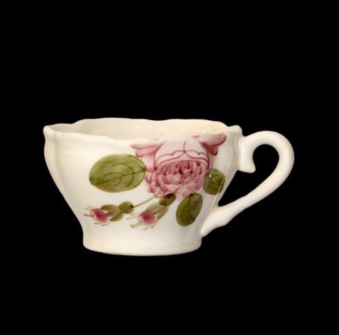 Vanilia Kerámia 44-05 Romantik rózsás kávéscsésze,kerámia,kézzel festett, V.K.44-05