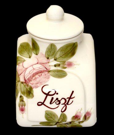 Vanilia Kerámia 44-22, Rózsás fűszertartó nagy, 18,5cm, 1,4l, választható felirat, V.K.44-22