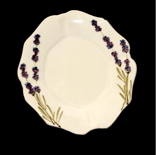 Vanilia Kerámia 52-06, Violin levendulás kávéscsésze alj,kerámia,kézzel festett, V.K.52-06