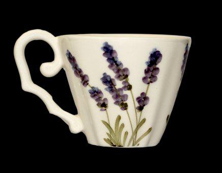 Vanilia Kerámia 52-07, Violin levendulás teáscsésze, 3,5 dl, kerámia, V.K.52-07