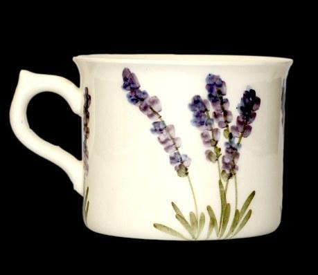 Vanilia Kerámia 52-09 Violin Levendulás nagyibögre,kerámia,kézzel festett, V.K.52-09