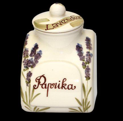 Vanilia Kerámia 52-22, Violin levendulás nagyfűszertartó,18,5cm, 1,4l,választható felirat, V.K.52-22