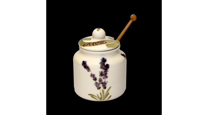 Vanilia Kerámia 52-30-02, Violin levendulás méztartó nagy,csurgatóval, V.K.52-30-02