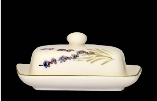Vanilia Kerámia 52-35, Violin levendulás vajtartó, sima vagy fodros szélű, V.K.52-35