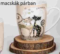 V.B.18106 Koty porcelánbögre 360ml, Cicás, (macskák párban) Veroni, 1db