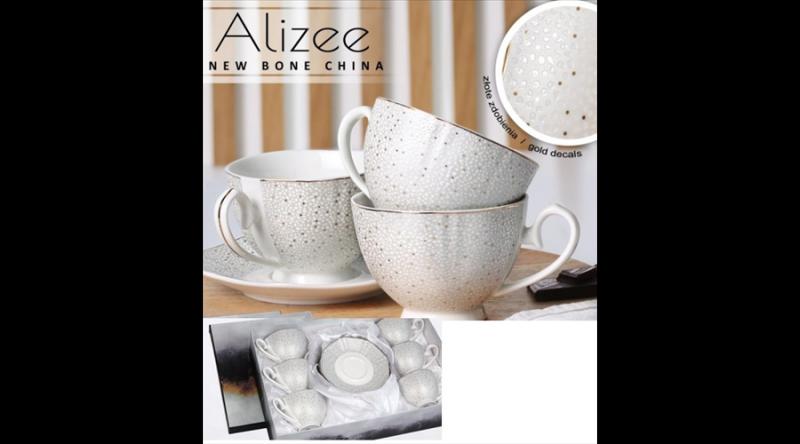 V.B.20598 Alizee porceláncsésze+alj, 260ml, 6 személyes, dobozban