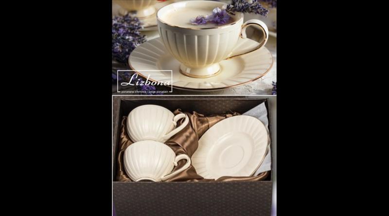 V.B.21724 Lizbona porceláncsésze+alj, 230ml, 2 személyes, dobozban