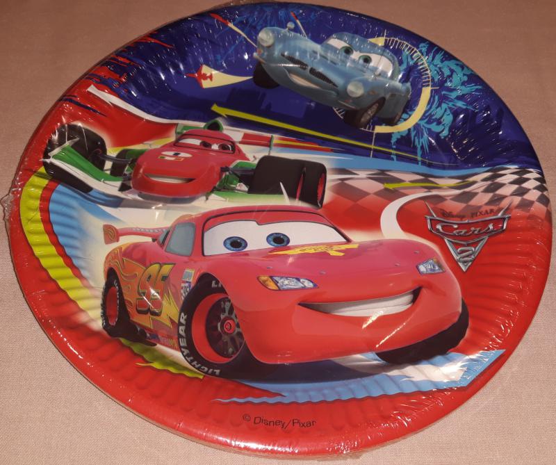 Verdák ( Cars) papírtányér, 23 cm, 10 db,