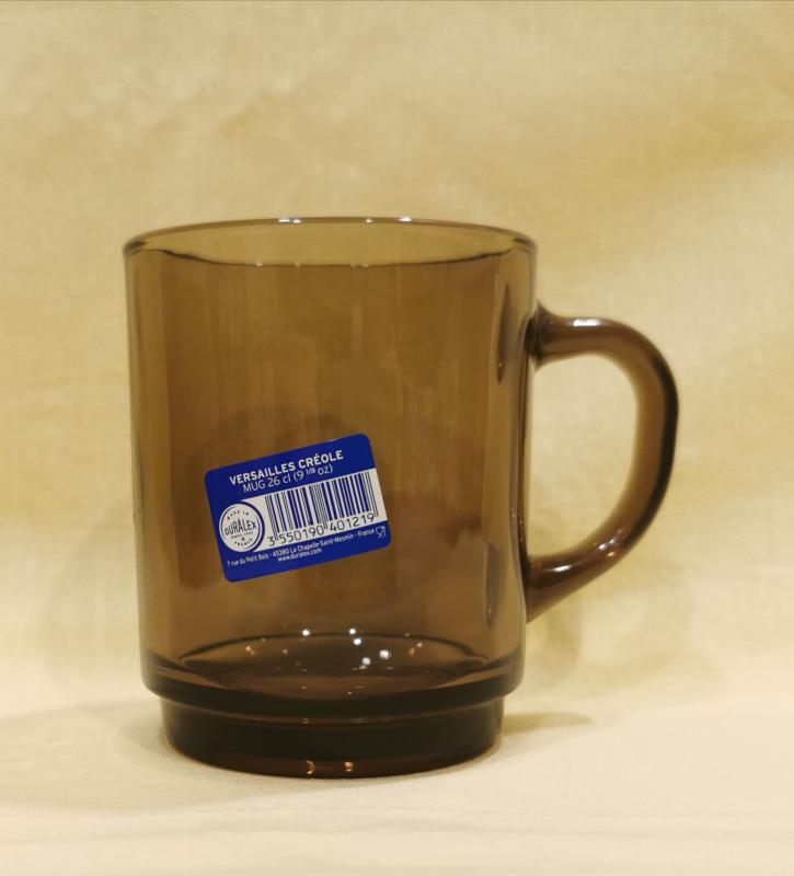 Versailles füstszínű bögre, 26 cl, üveg