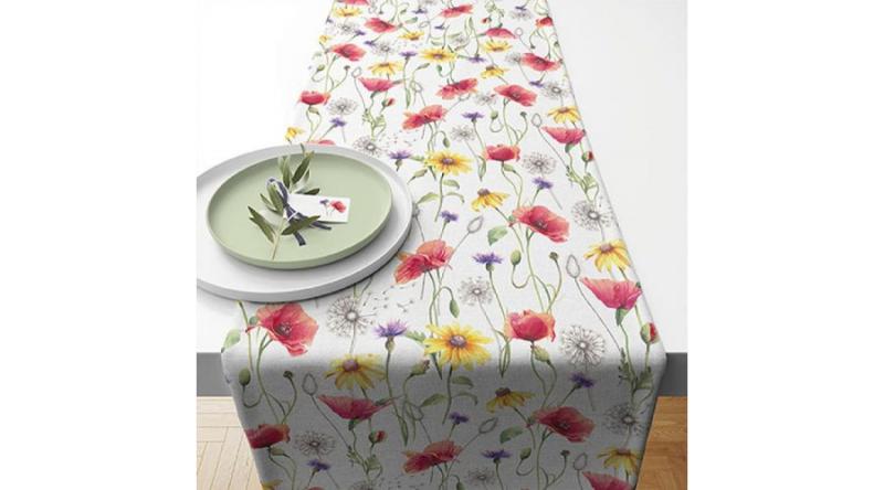 Virágos rét, AMB.16615890 Poppy Meadow asztali futó 40x150cm, 100% pamut