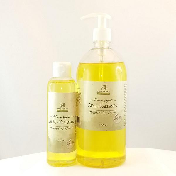 Akác–Kardamom masszázsolaj argánolajjal és E-vitaminnal 1000ml + adagoló pumpa