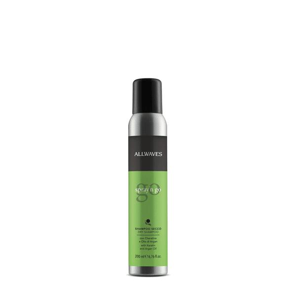 Allwaves Spray’n Go – Dry shampoo with Keratin & Argan Oil 200ml - Száraz sampon keratin/argánolaj