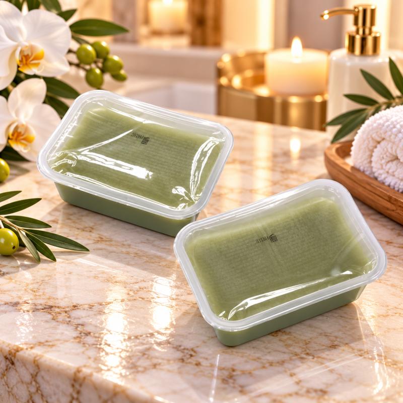 Alveola Waxing Olívaolajos Paraffin – Arcra és érzékeny bőrre, 2 × 500 ml (AW9101-Oliva)