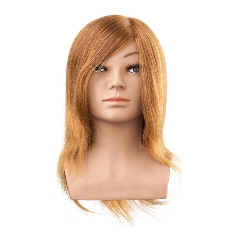 Barbara babafej természetes hajjal, 30 cm, sötétszőke (1225)
