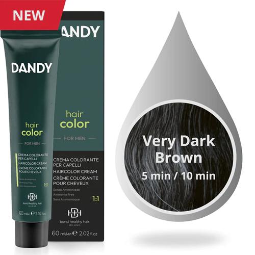 Dandy Hair Color For Men - Ammóniamentes hajfesték - 2 (Nagyon Sötétbarna)