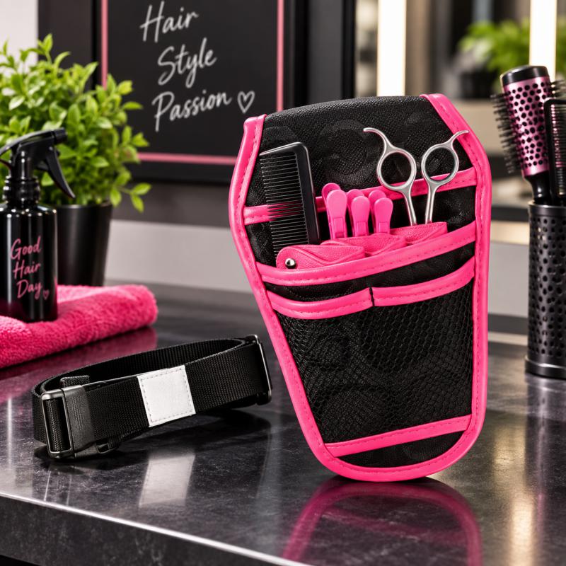 Eszköztartó táska – fekete-pink