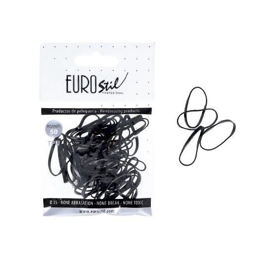Eurostil Hajgumi - 50db/csomag / Fekete (06809)