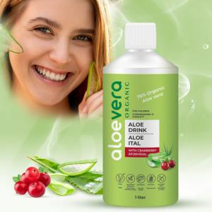 Aloe Vera Organic Ital áfonyával 1000 ml (AVTP0111)