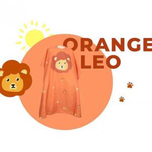Olivia Garden Kids Beterítőkendő – Leo Orange (ID1717)