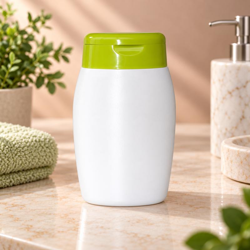 Flakon fehér, zöld kupakkal (TE1019) 100 ml