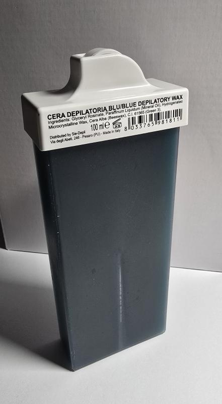 Gyantapatron (mini görgőfejjel) kék szőrtelenítő viasz 100ml (CERA DEPILATORIA BLU / BLUE DEPILATORY WAX)(SIE2514)