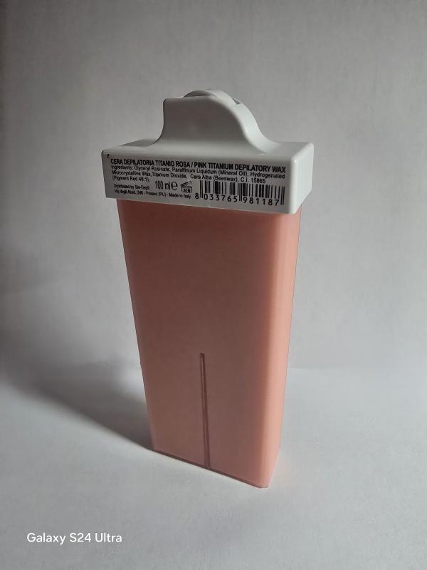 Gyantapatron (szemöldök) mini görgőfejjel 100ml (Pink Titanium Depilatory Wax) (SIE2512)