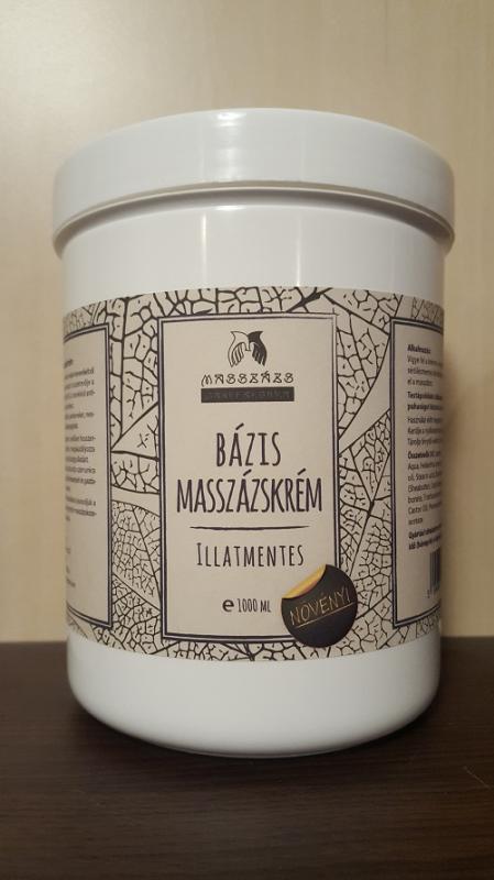 Illatmentes bázis masszázskrém – növényi olaj alapú 1000 ml
