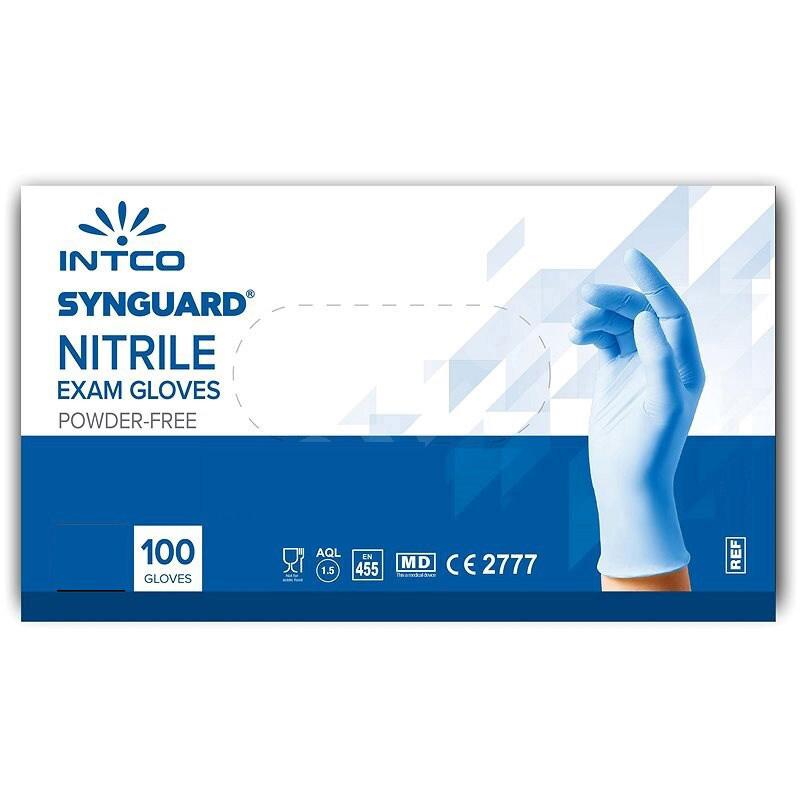 INTCO / SETINO / Egyszer használatos nitril vizsgálókesztyű (nem steril, púdermentes) (100darab/doboz) / KÉK