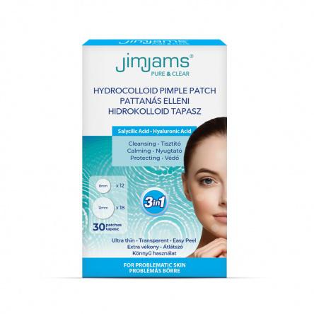 JimJams Pure & Clear Hidrokolloid pattanástapasz BHA + HA 30db (JJ3020)
