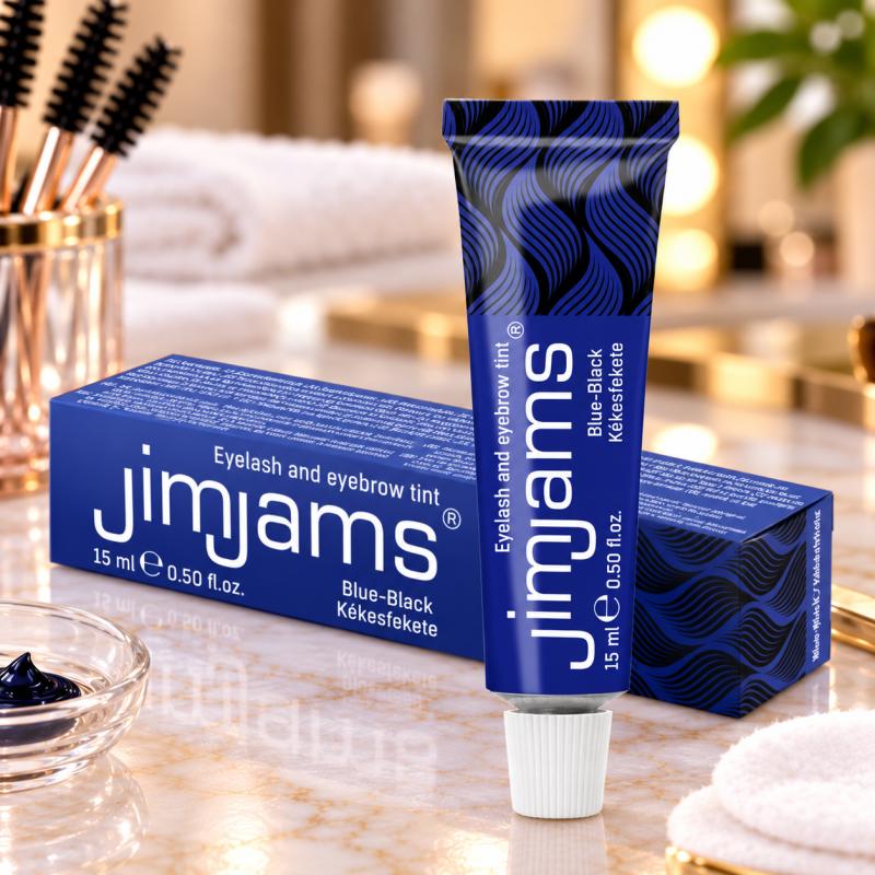 JimJams Szempilla- és Szemöldökfesték – Kékesfekete, 15 ml (JI1012)