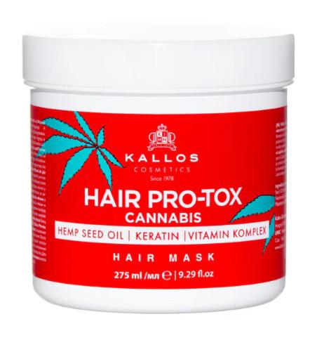 Kallos Haj Pro-Tox Kannabisz (Cannabis) Hajpakoló Krém Kendermagolajjal, Keratinnal és Vitamin Komplex-szel 275ml (1PROT2114)