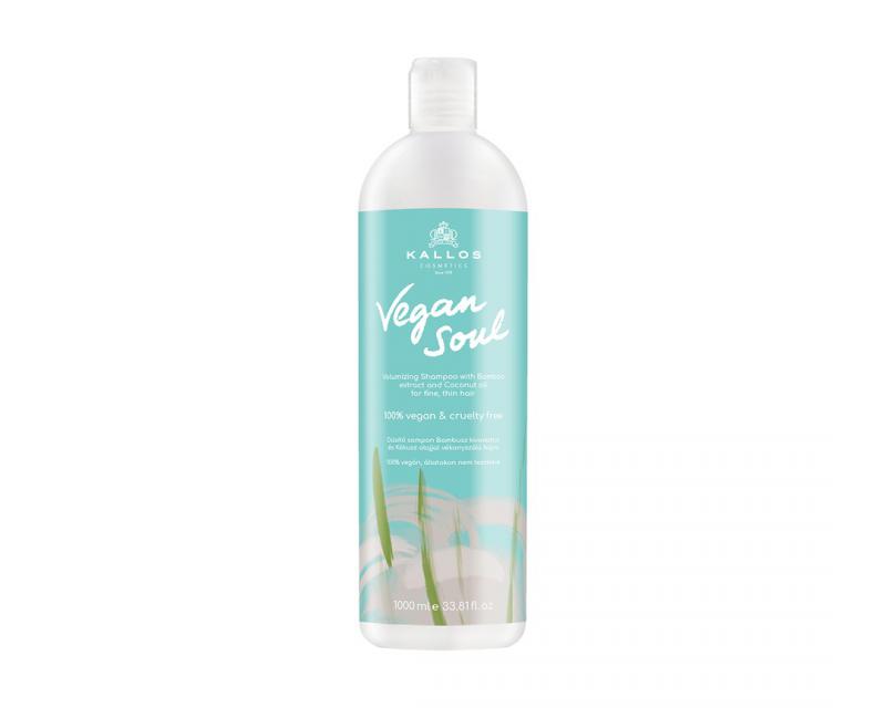Kallos Vegan Soul Dúsító Sampon Bambusz Kivonattal és Kókusz Olajjal Vékonyszálú Hajra 1000ml (1KCLA1679)