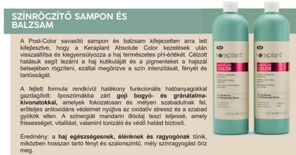 Keraplant Absolute Post Color savasító sampon 1000 ml (110215)