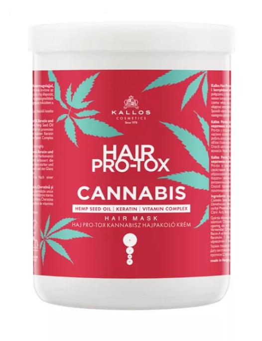 KJMN Haj Pro-Tox Kannabisz Hajpakoló Krém Kendermagolajjal, Keratinnal és Vitamin Komplex-szel 1000ml (1PROT1740)