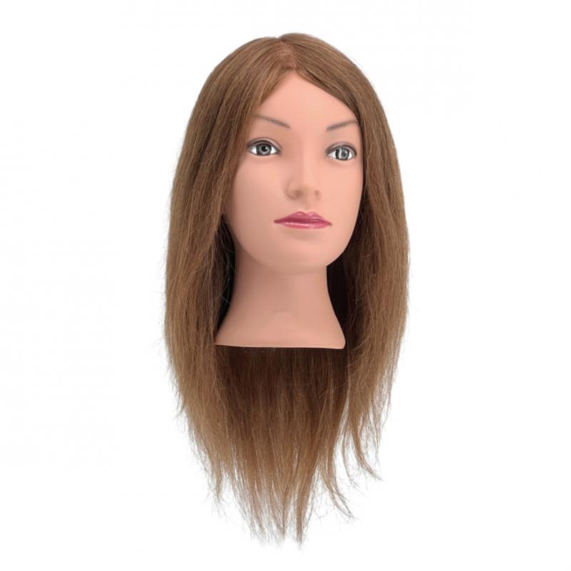 L’arissa babafej természetes hajjal, 35 cm, középbarna (1312)