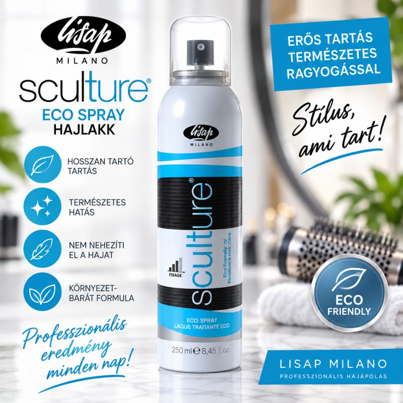 Lisap Sculture Eco spray – erős tartású hajlakk – 250 ml – (170965)