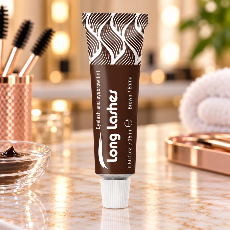 Long Lashes (korábban JimJams) Szempilla- és Szemöldökfesték – Barna, 15 ml (JI1011)