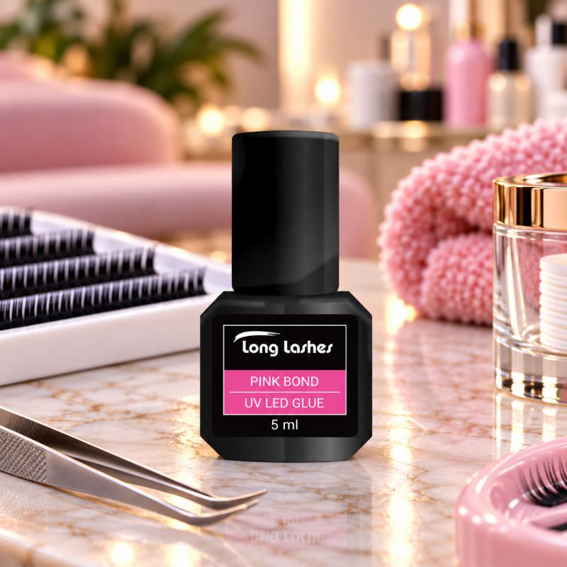 Long Lashes PINK BOND UV LED Műszempilla Ragasztó 5ml (LLA11019)