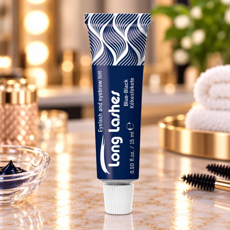 Long Lashes Szempilla- és Szemöldökfesték – Kékesfekete, 15 ml (JI1012)