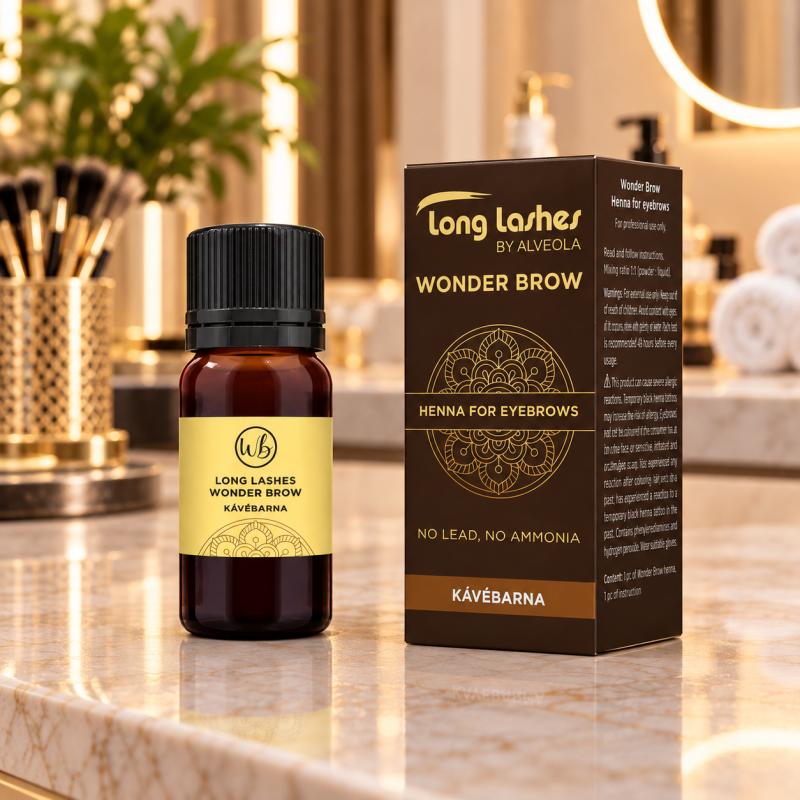 Long Lashes WonderBrow Henna Szemöldökfesték – Kávébarna, 4 g (LLWBH0002)
