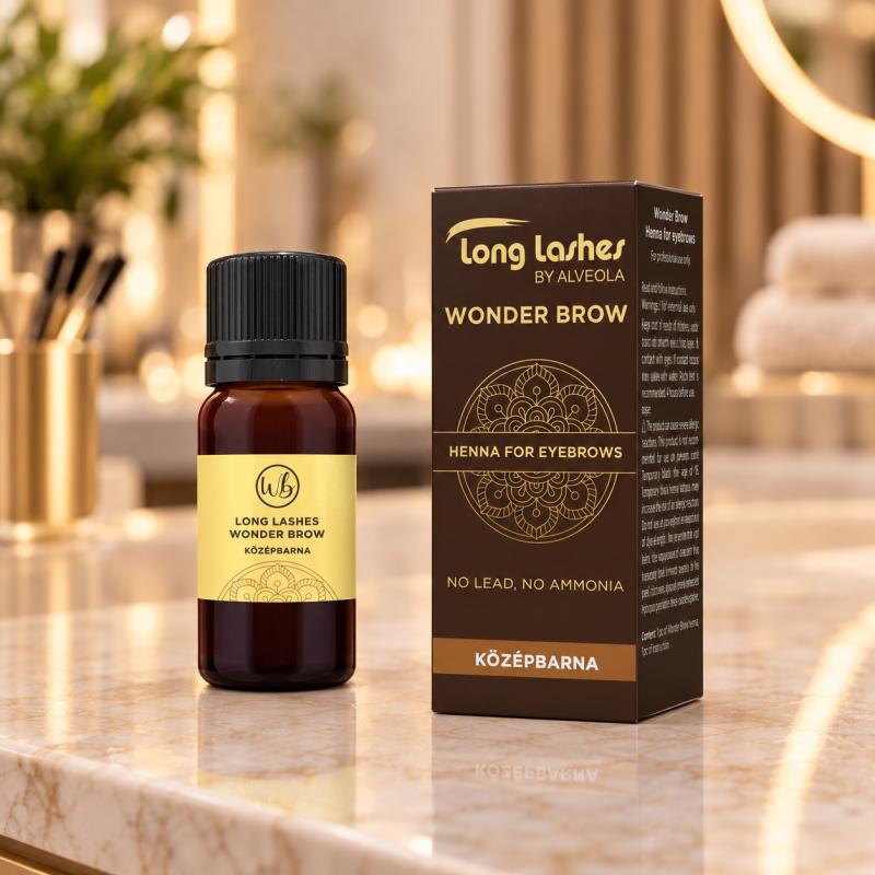 Long Lashes WonderBrow Henna Szemöldökfesték – Középbarna, 4 g (LLWBH0001)